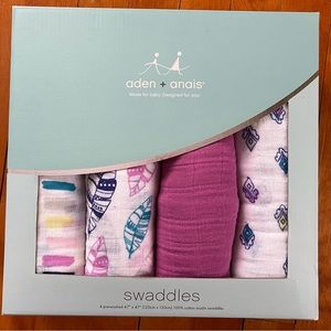 Aden+Anais 100% cotton muslin swaddles - baby girl